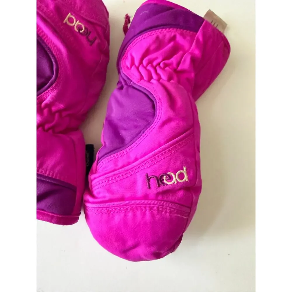 HEAD Junior Ski Mittens - Pink - Warm & Waterproof Winter Gear